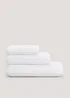 White 100% Cotton Ribbed Towels - Hand Towel Image 1