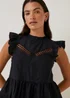 Black Frill Victoriana Blouse - Size 8 Image 5
