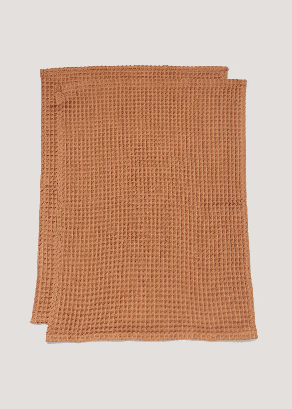2 Pack Terracotta Waffle Tea Towels (69cm x 51cm) Image 1