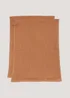 2 Pack Terracotta Waffle Tea Towels (69cm x 51cm) Image 1