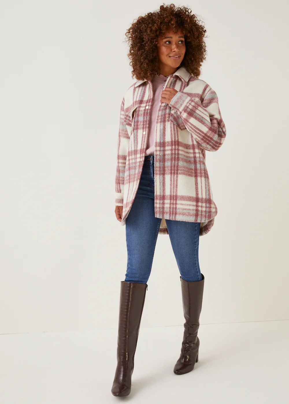 Pink Cord High Neck Shirt - Size 8 Image 4