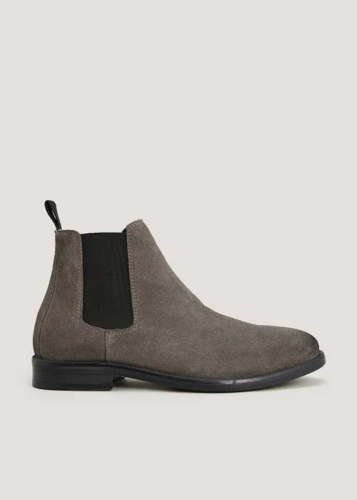 Grey Suede Chelsea Boots - Size 6 Image 1
