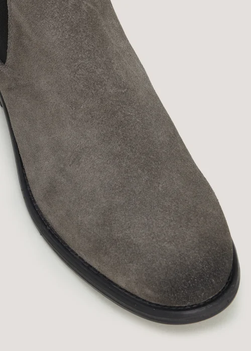 Grey Suede Chelsea Boots - Size 6 Image 2