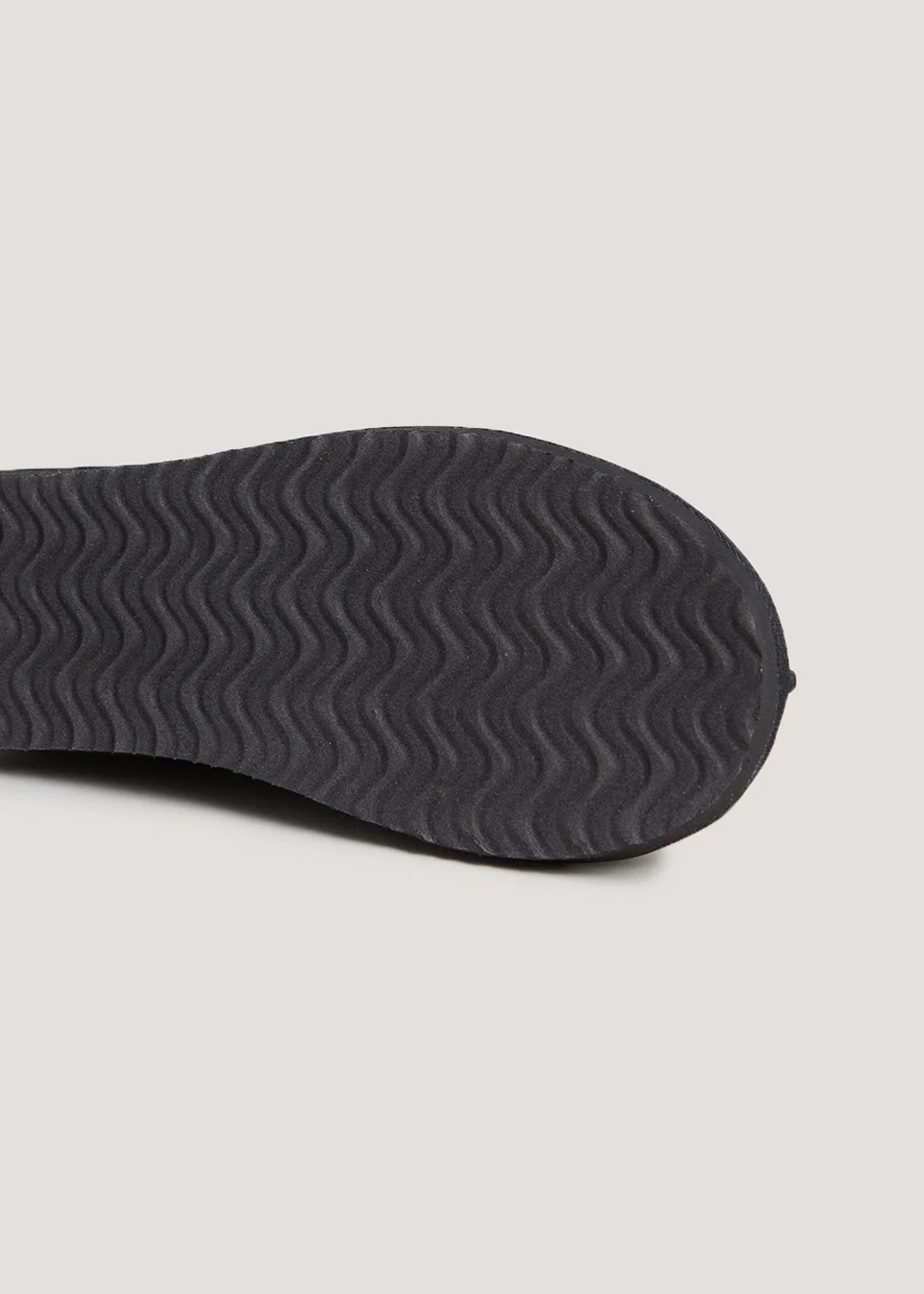Black Suede Chunky Mule Slippers - Size 6 Image 2