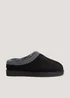 Black Suede Chunky Mule Slippers - Size 6 Image 1