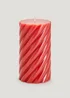 Red Small Pillar Candle (12cm) Image 1
