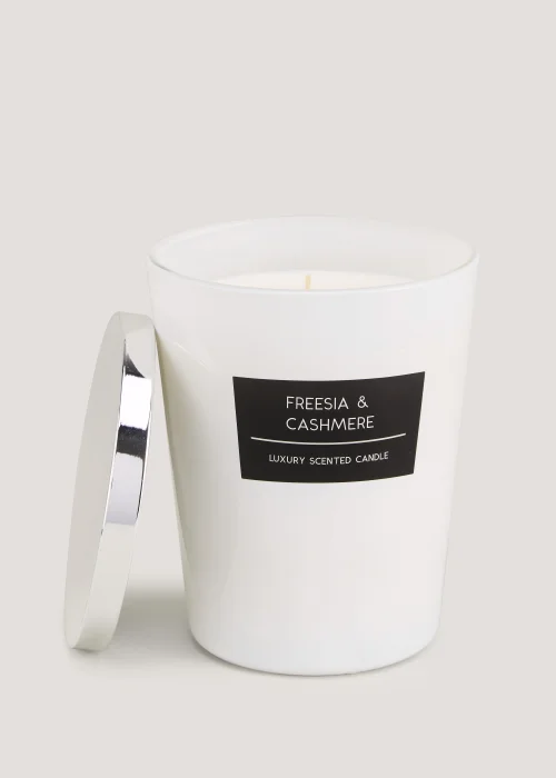 Freesia & Cashmere Luxury Scented Candle (16cm x 14cm) Image 1