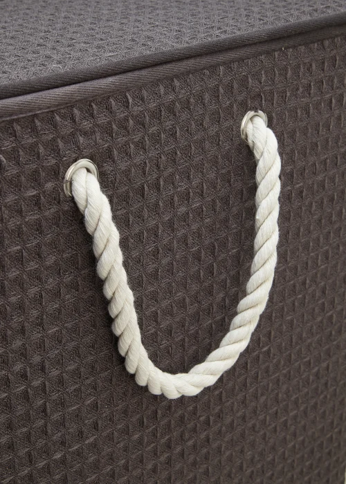 Grey Waffle Narrow Laundry Box (40cm x 21cm x 60cm) Image 2