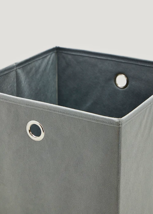 2 Pack Grey Foldable Storage Boxes (27cm x 27cm x 27cm) Image 2