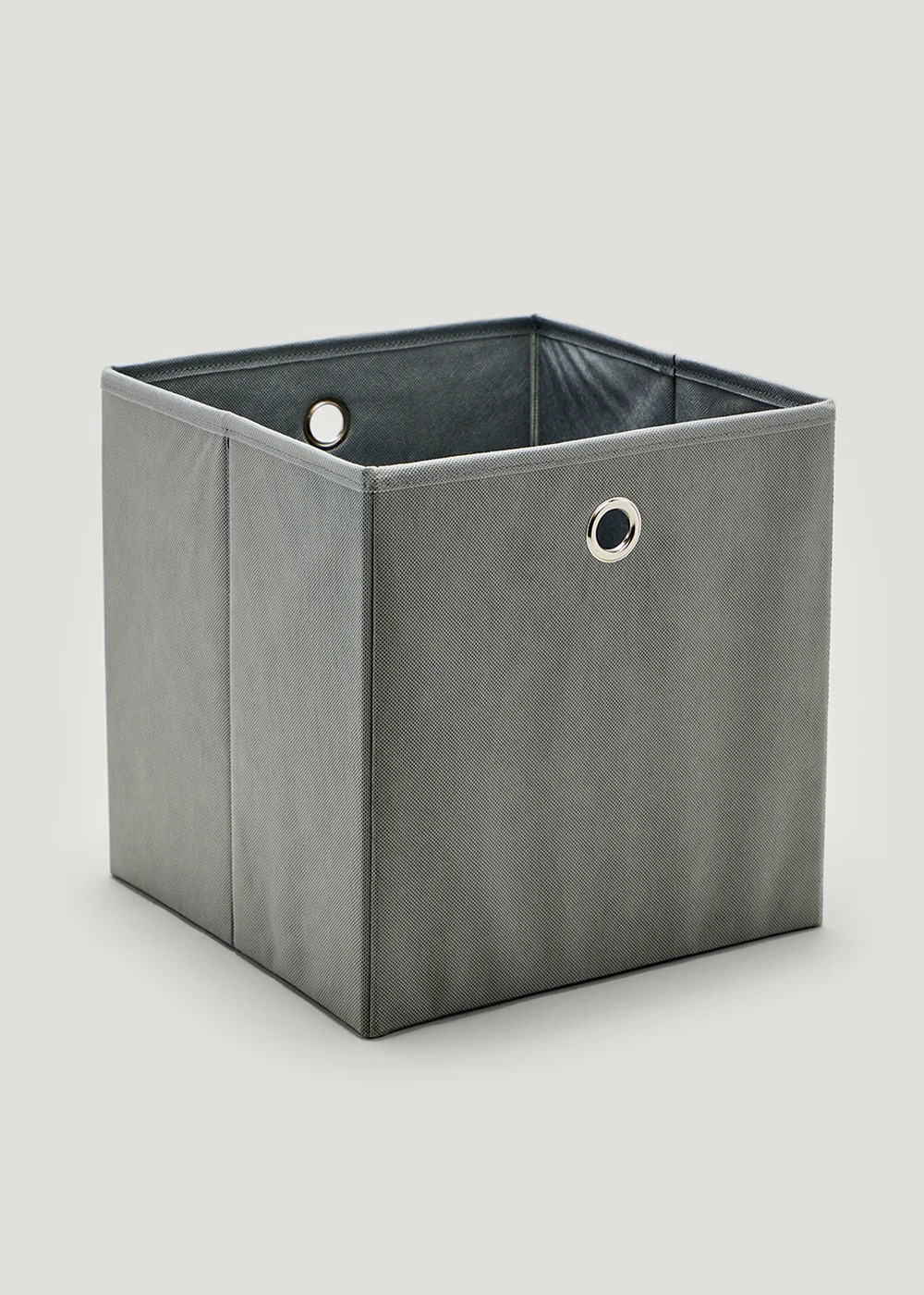 2 Pack Grey Foldable Storage Boxes (27cm x 27cm x 27cm) Image 1