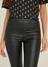 Rosie Black Coated Jeggings (Long Length) - Size 08 33 leg Image 5