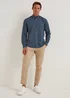 Navy Micro Check Shirt - S Image 4