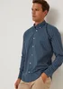 Navy Micro Check Shirt - S Image 5