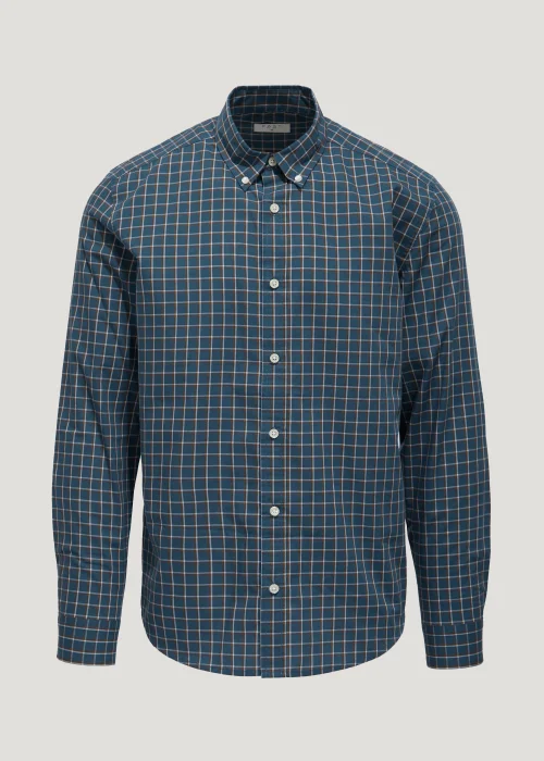 Navy Micro Check Shirt - S Image 3