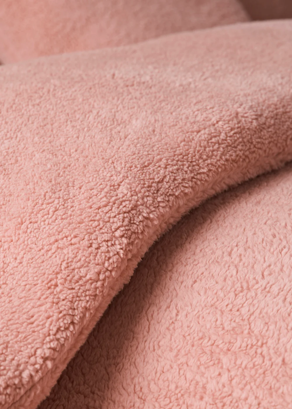 Pink Teddy Fleece Duvet Cover - Single Image 2