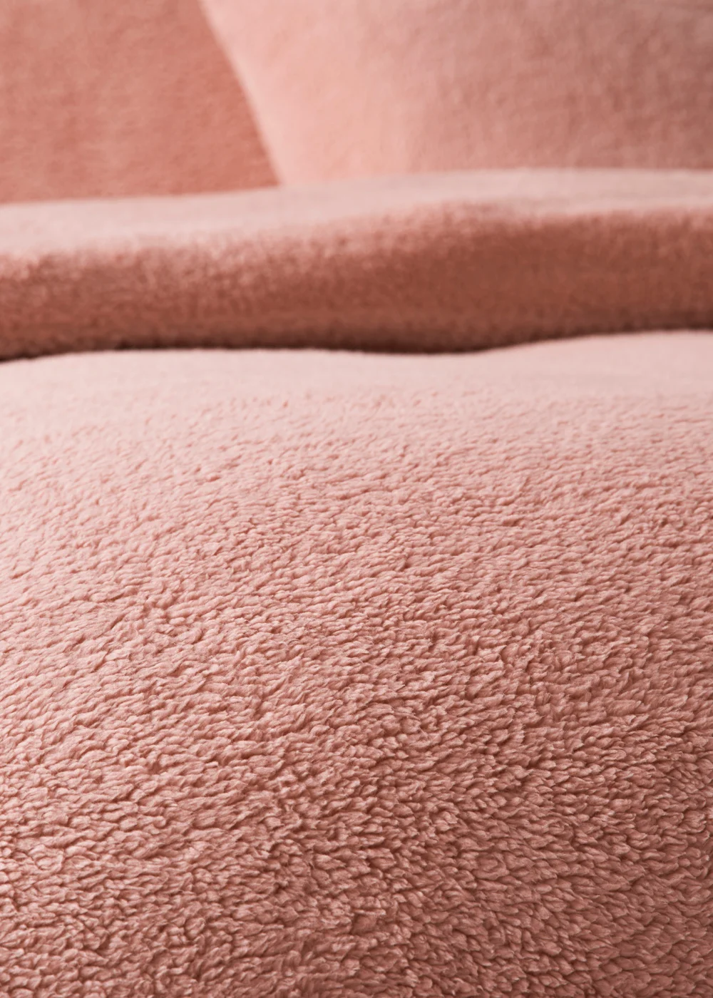Pink Teddy Fleece Duvet Cover - Single Image 3