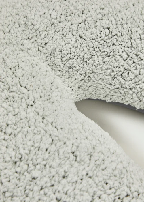 Grey Marl Teddy Fleece V-Shaped Pillow (70cm) Image 3