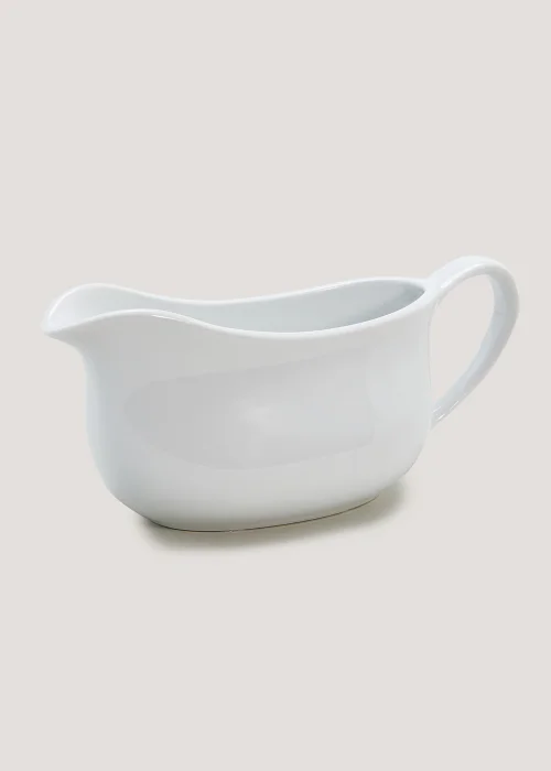White Gravy Boat (21.5cm x 9cm) Image 1