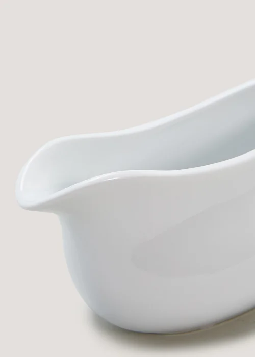 White Gravy Boat (21.5cm x 9cm) Image 2