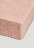 Pink Teddy Fleece Fitted Sheet - Single Image 1
