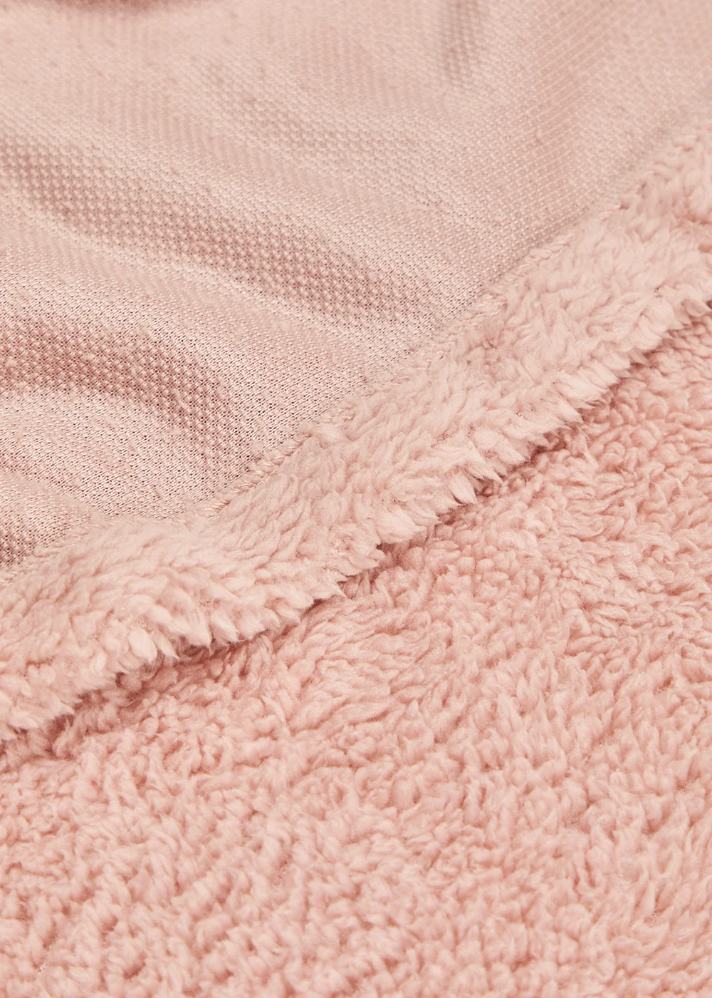 Pink Teddy Fleece Fitted Sheet - Single Image 2