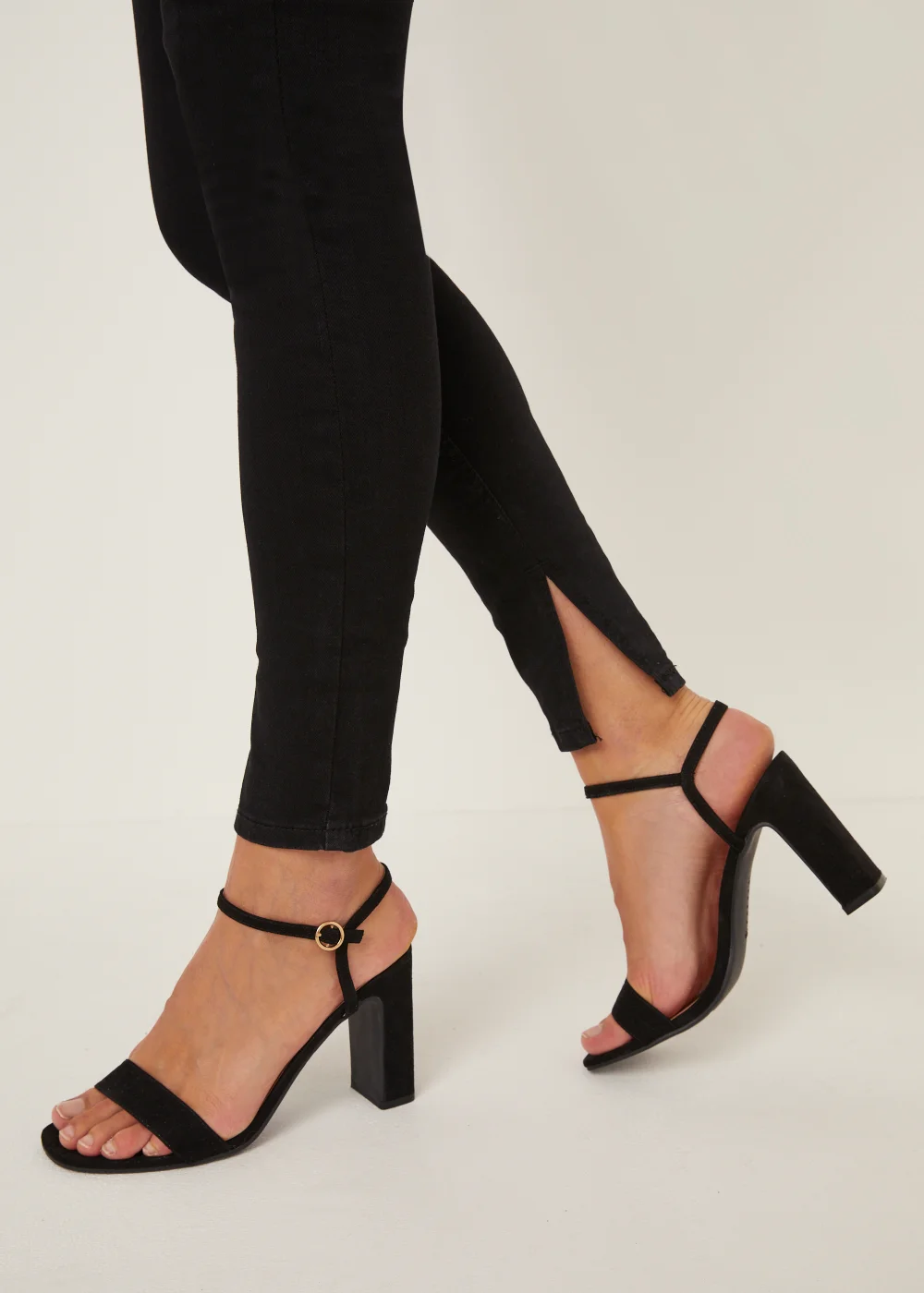 Black Split Hem Jeans - Size 8 Image 2