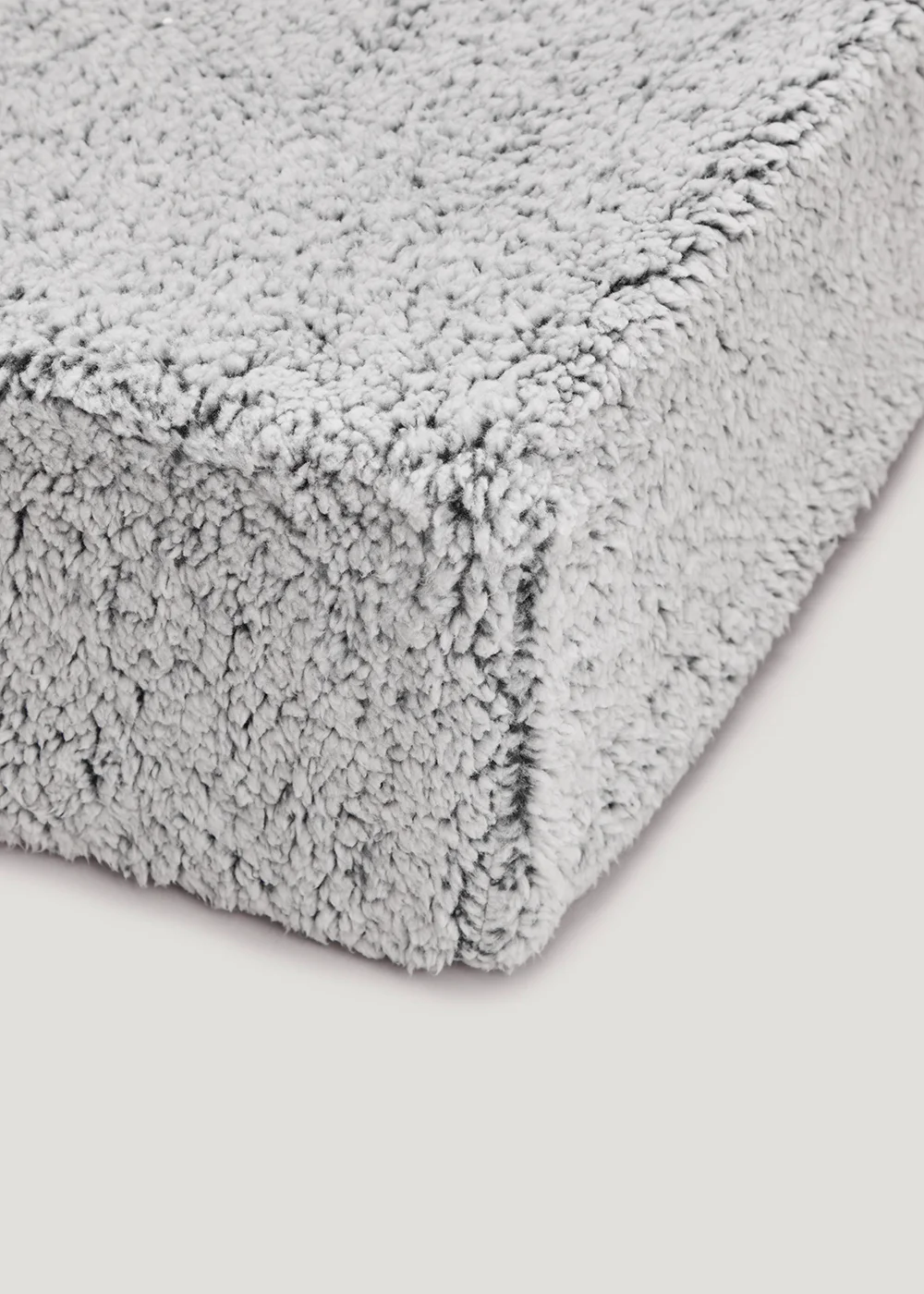 Grey Marl Teddy Fleece Fitted Sheet - Single Image 1