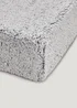Grey Marl Teddy Fleece Fitted Sheet - Single Image 1