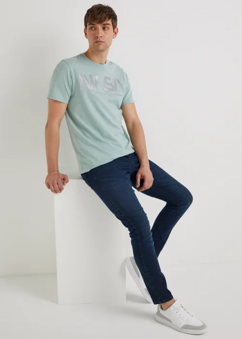 Dark Wash Stretch Skinny Jeans - 30 Waist Regular Image 3