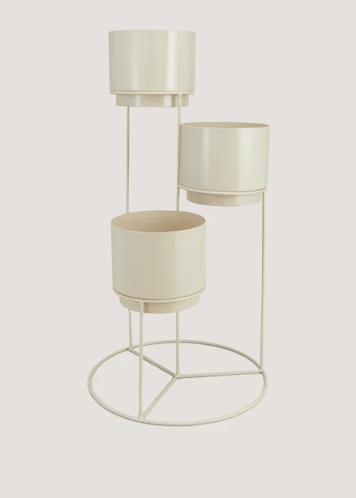 Metal Round Base 3 Tier Planter (36cm x 36cm x 70cm) Image 1