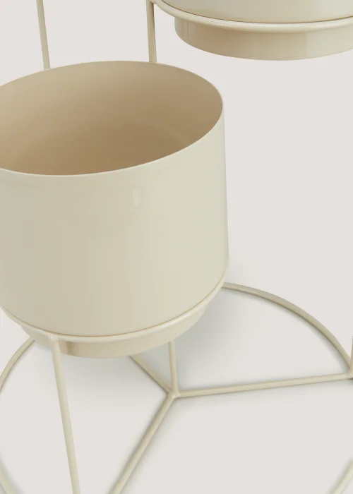 Metal Round Base 3 Tier Planter (36cm x 36cm x 70cm) Image 2