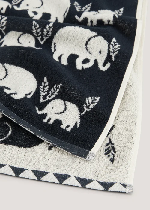 Black Elephant 100% Cotton Towels - Hand Towel Image 2