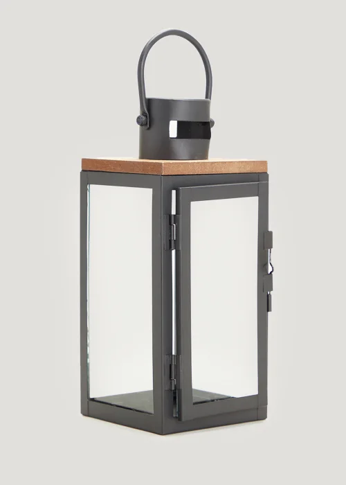 Black Metal Lantern (30cm) Image 1