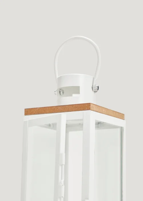 White Metal Lantern (19.5cm) Image 2