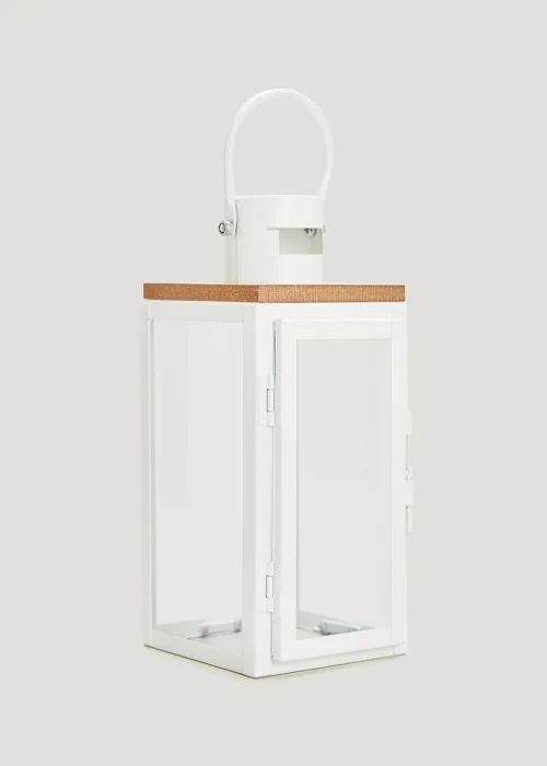 White Metal Lantern (19.5cm) Image 1