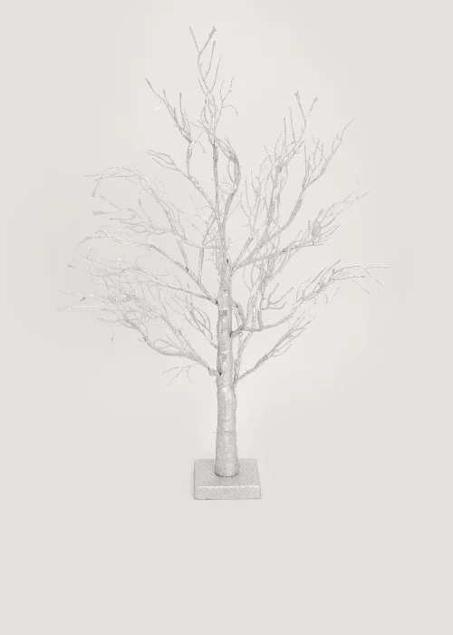 Silver Light Up Tree Decoration (60cm) Image 1