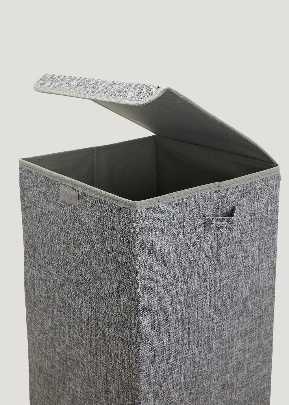 Grey Collapsible Laundry Basket Image 2