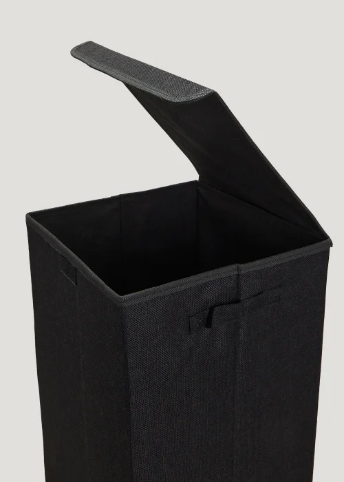 Black Collapsible Laundry Basket Image 2