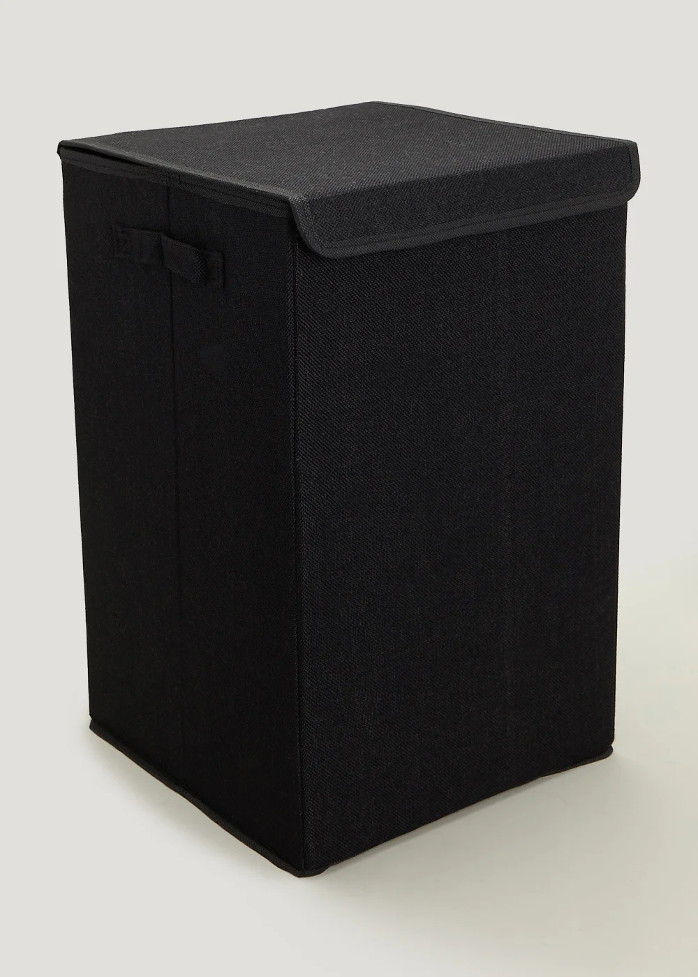 Black Collapsible Laundry Basket Image 1