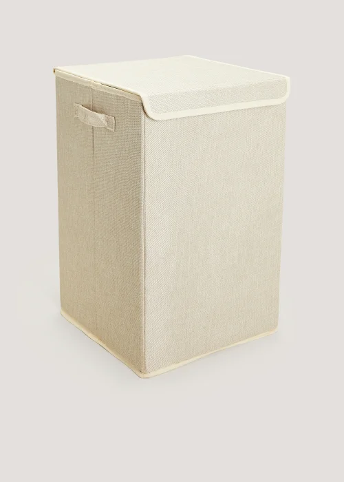 Natural Collapsible Laundry Basket Image 1