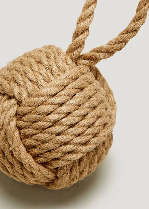 Natural Hessian Knot Doorstop Image 2