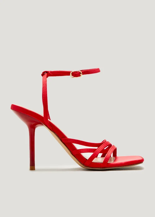 Be Beau Red Strappy Heels - 7 Image 1