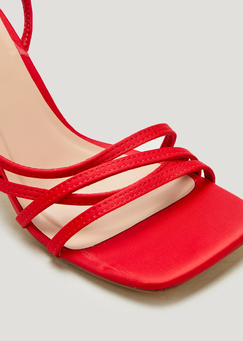 Be Beau Red Strappy Heels - 7 Image 2