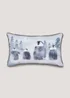Grey Penguin Faux Fur Cushion (30cm x 50cm) Image 1