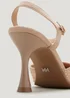 Head Over Heels Nude Embellished Pointed Heels - Size 3 Image 2