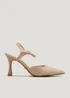 Head Over Heels Nude Embellished Pointed Heels - Size 3 Image 1