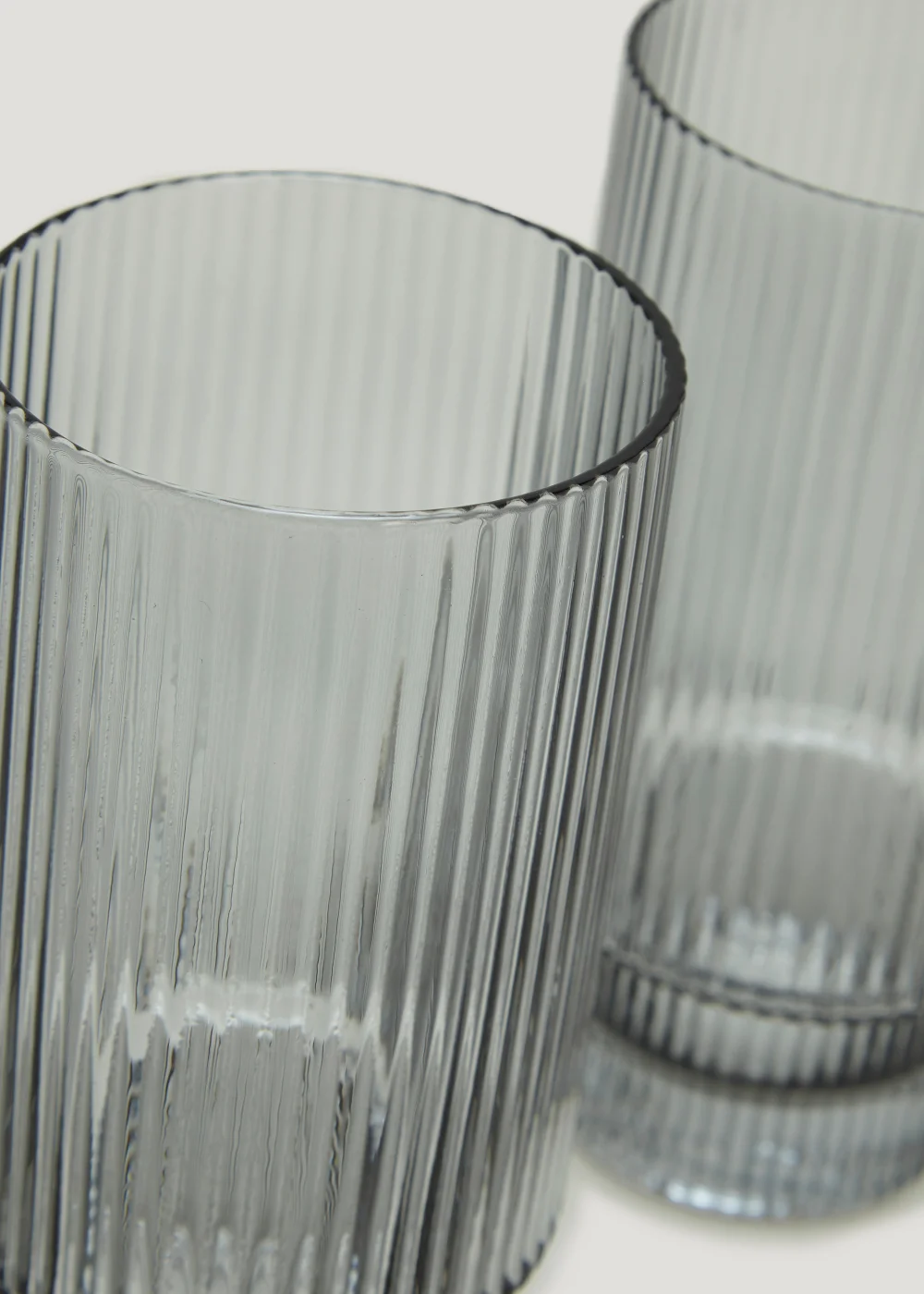 2 Pack Grey Clarity Tumbler Glasses (13.5cm x 7cm) Image 2