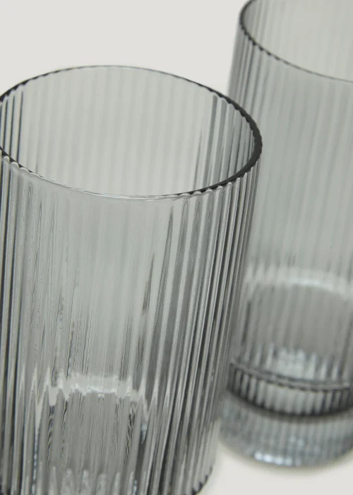 2 Pack Grey Clarity Tumbler Glasses (13.5cm x 7cm) Image 2