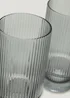 2 Pack Grey Clarity Tumbler Glasses (13.5cm x 7cm) Image 2