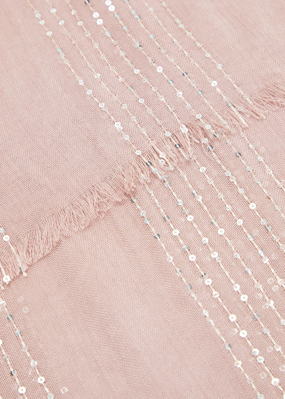 Pink Sequin Scarf - One Size Image 2